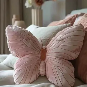 Pink Butterfly Pillow