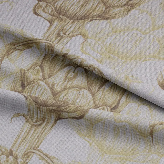 Protea Linen Curtain Fabric - Ochre