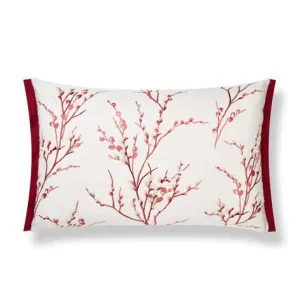 Pussy Willow Cranberry Cushion