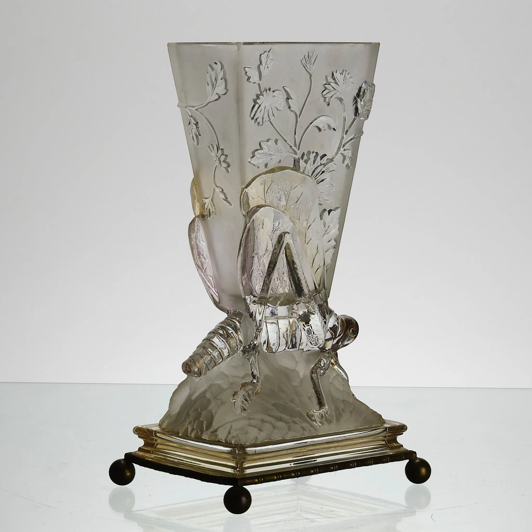 "Grasshopper Vase" Baccarat Glass