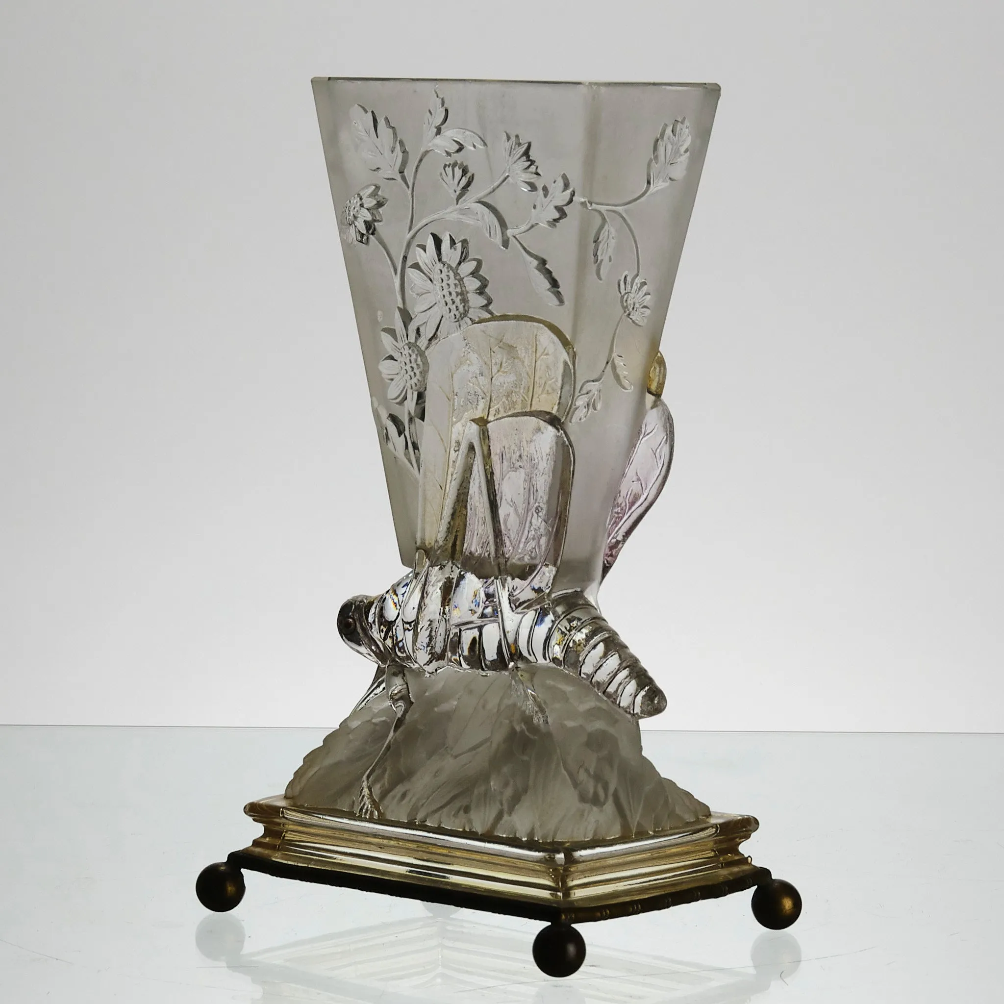 "Grasshopper Vase" Baccarat Glass