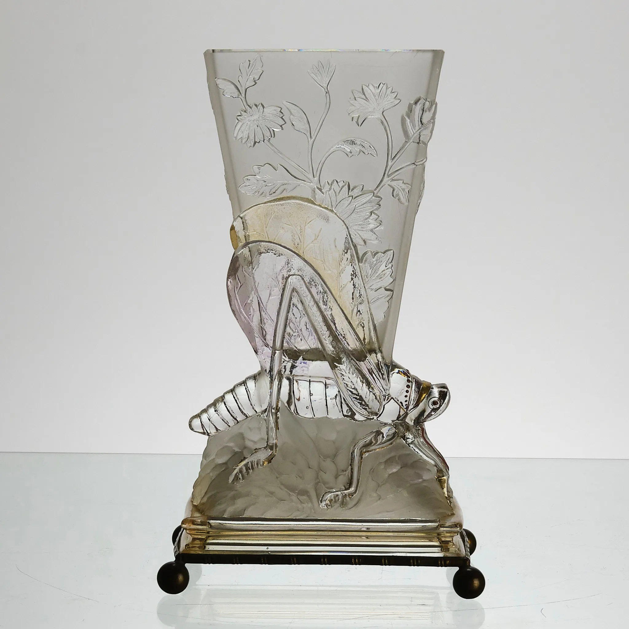 "Grasshopper Vase" Baccarat Glass