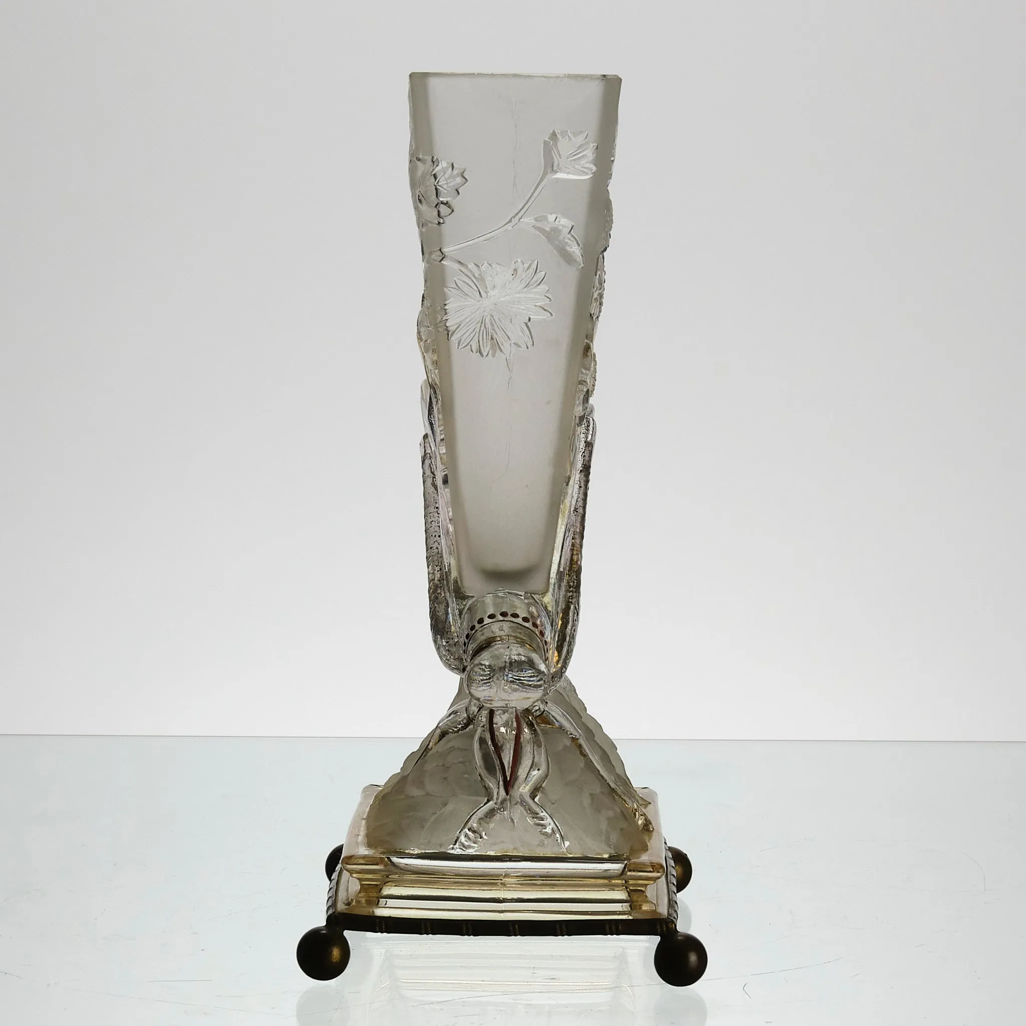 "Grasshopper Vase" Baccarat Glass