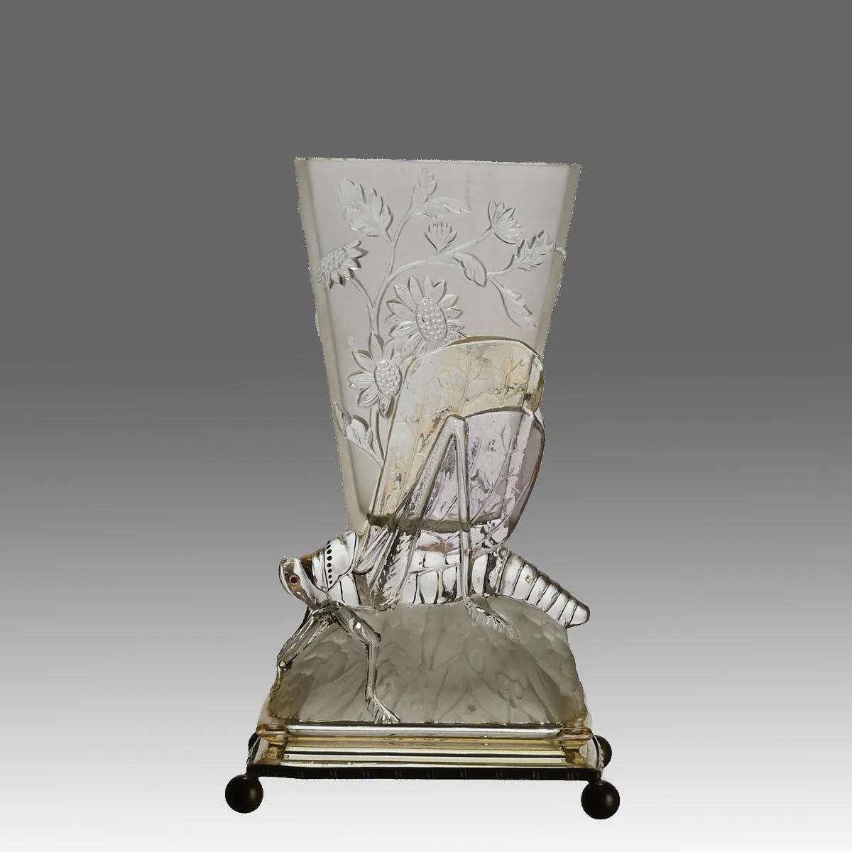 "Grasshopper Vase" Baccarat Glass