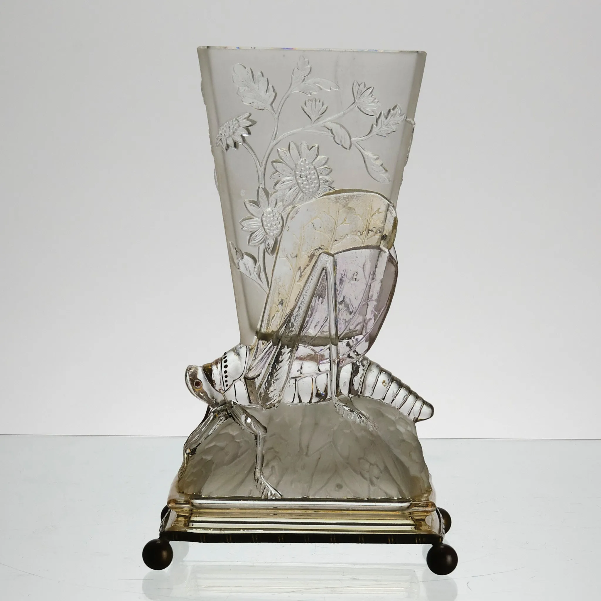 "Grasshopper Vase" Baccarat Glass