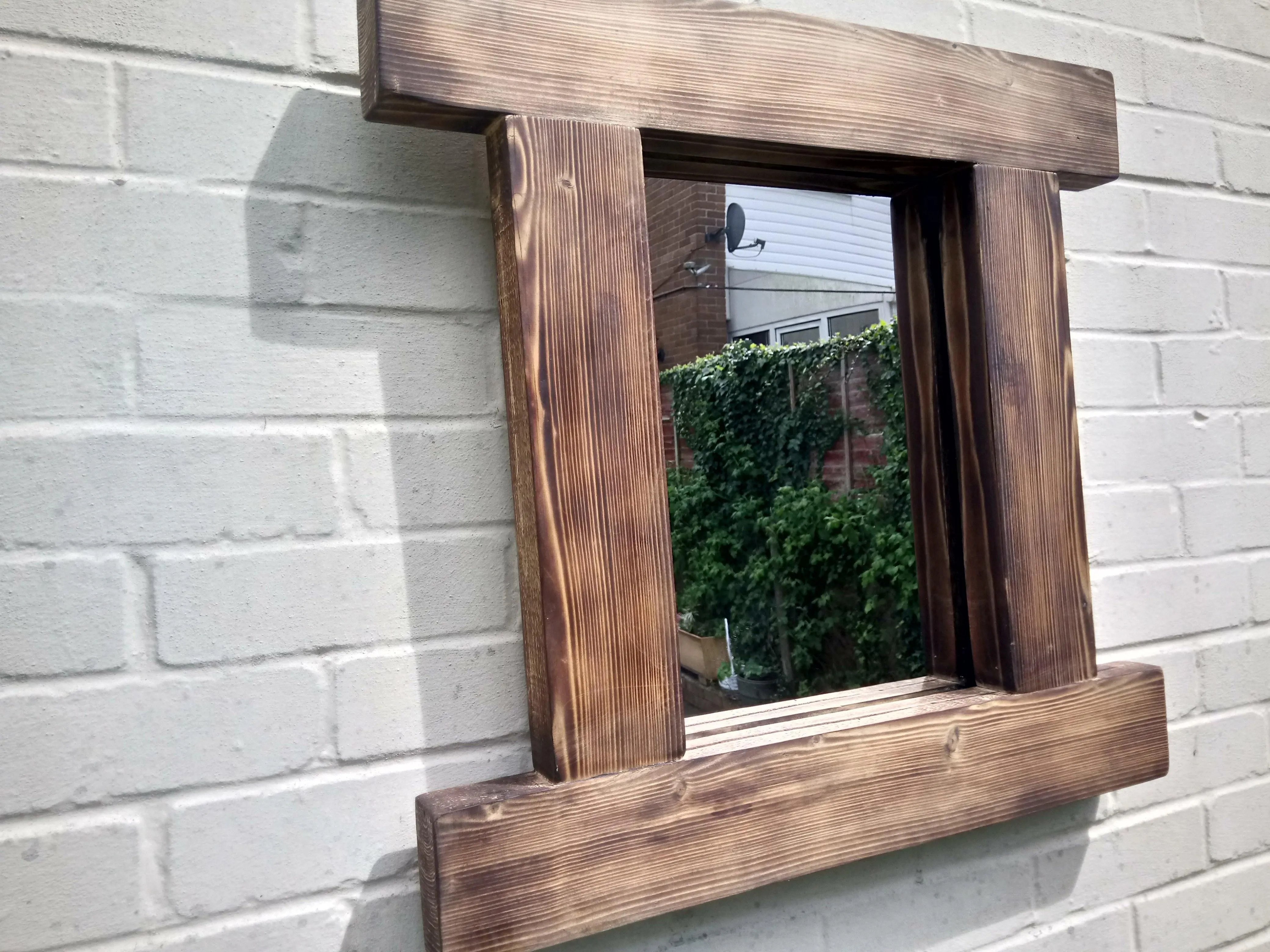 Reclaimed Solid Wood Rustic Mirror - Style 5