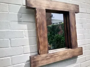 Reclaimed Solid Wood Rustic Mirror - Style 5