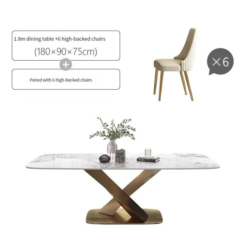 Rectangle Marble Kitchen Table