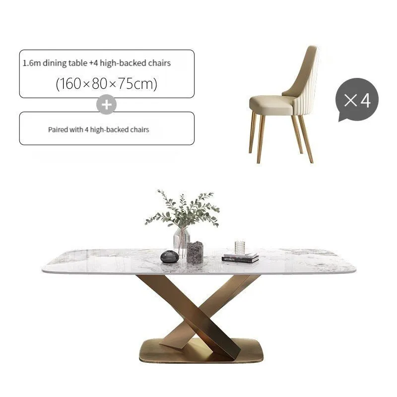 Rectangle Marble Kitchen Table
