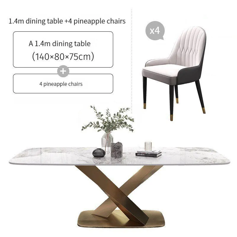 Rectangle Marble Kitchen Table
