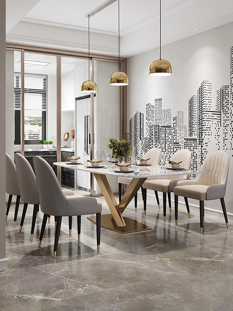 Rectangle Marble Kitchen Table