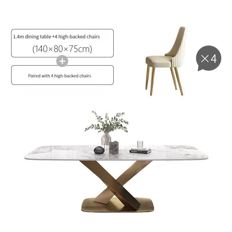 Rectangle Marble Kitchen Table
