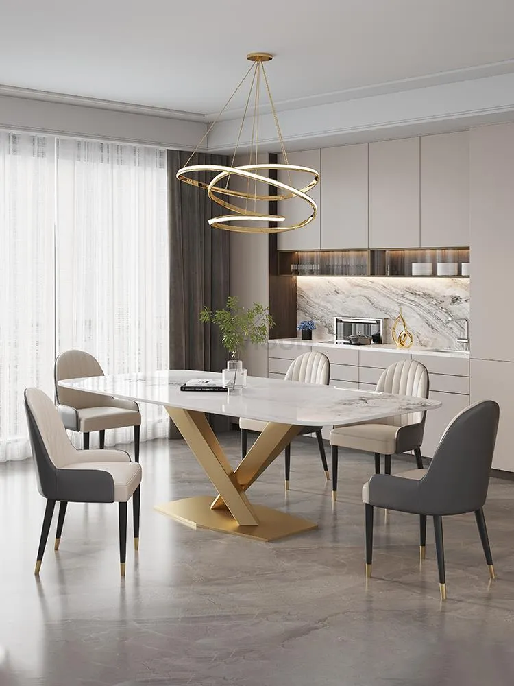 Rectangle Marble Kitchen Table
