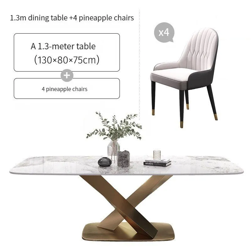 Rectangle Marble Kitchen Table