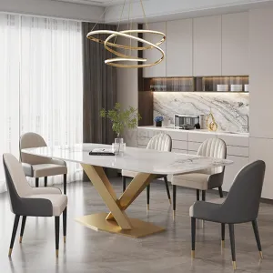 Rectangle Marble Kitchen Table