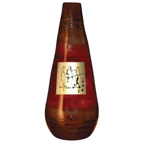 Red Gold Glass Vase