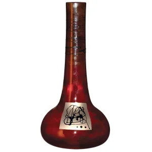 Red Gold Small Glass Vase