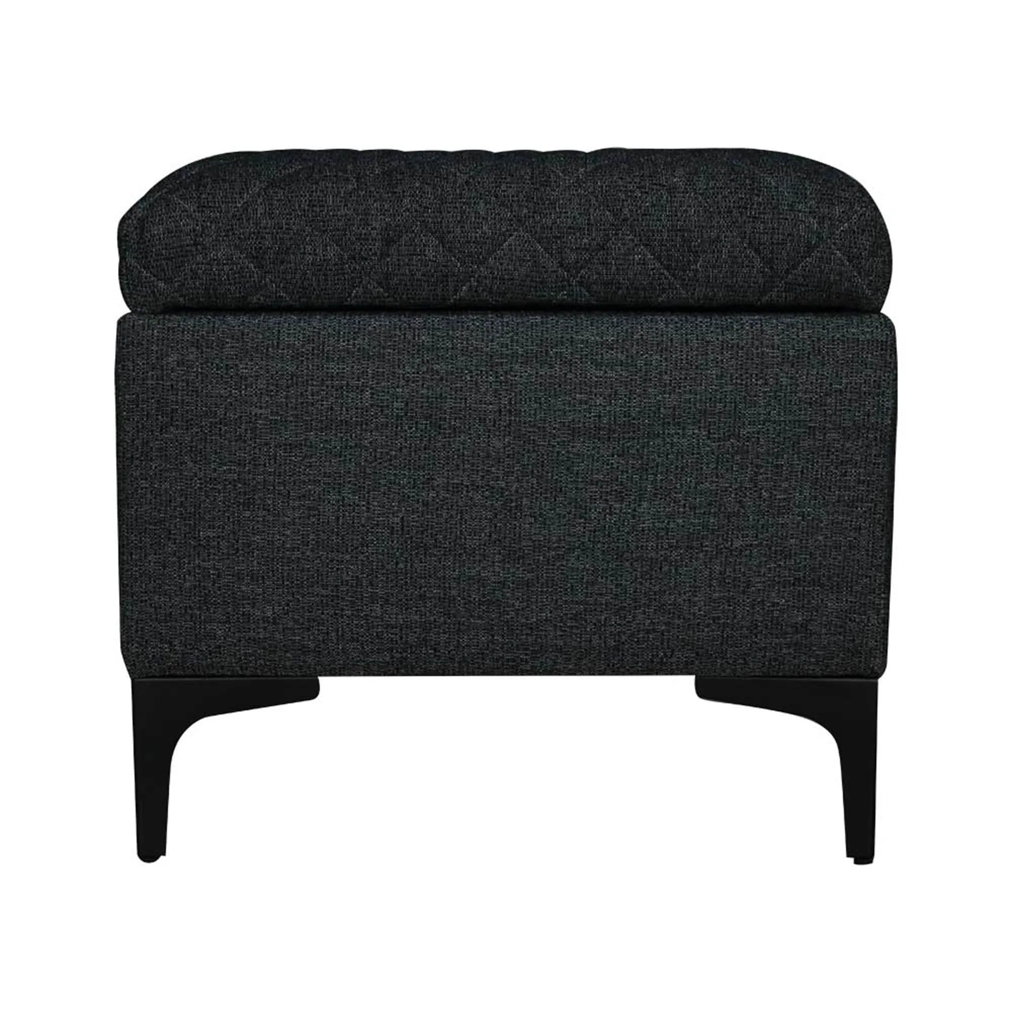 Reece Storage Ottoman - Charcoal Grey