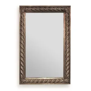 Regency Style Sterling Silver Covered Mirror from Udaipur