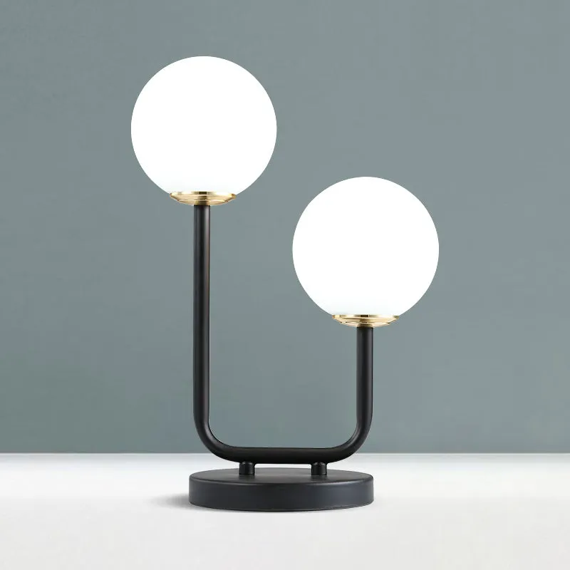 Retro Modern Frosted Glass Table Lamp