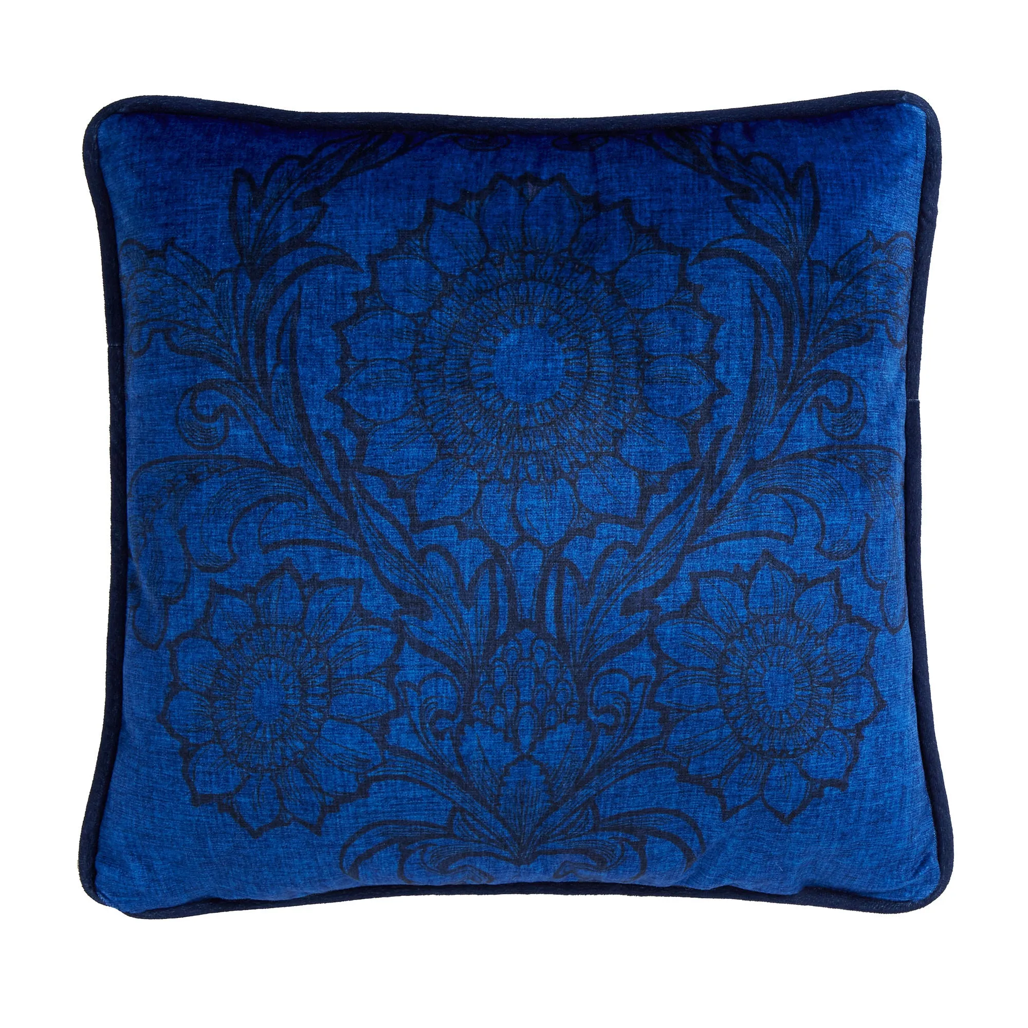 Romilly Cushion by Laurence Llewelyn-Bowen in Blue 43 x 43cm