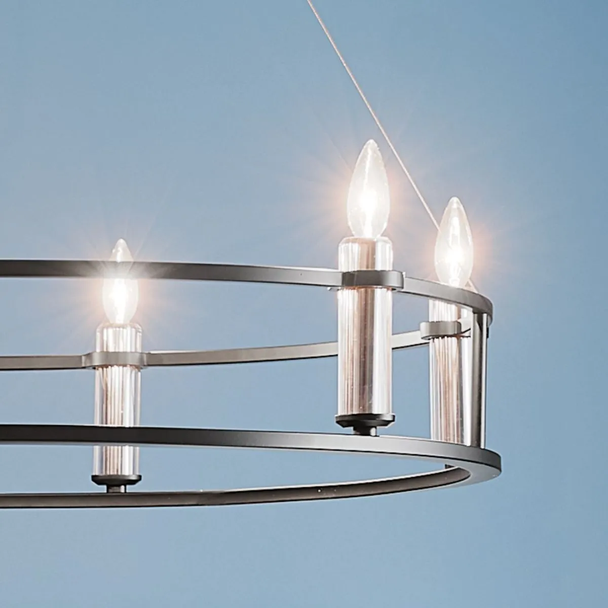 Rosalind 33 in. 6 Lights Chandelier Black finish