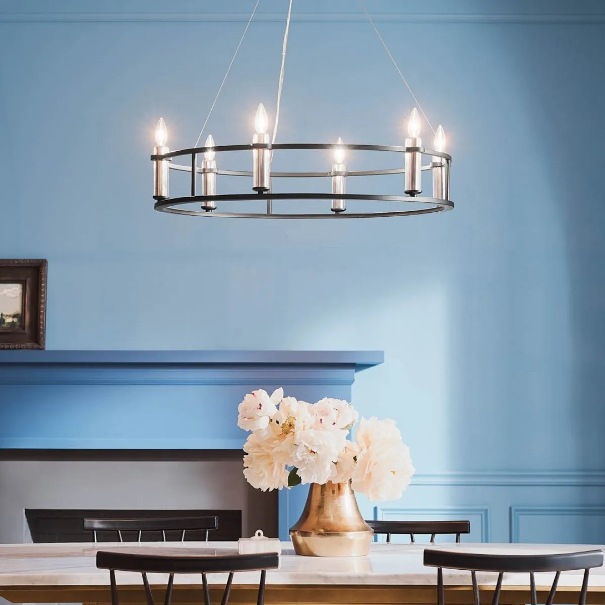 Rosalind 33 in. 6 Lights Chandelier Black finish