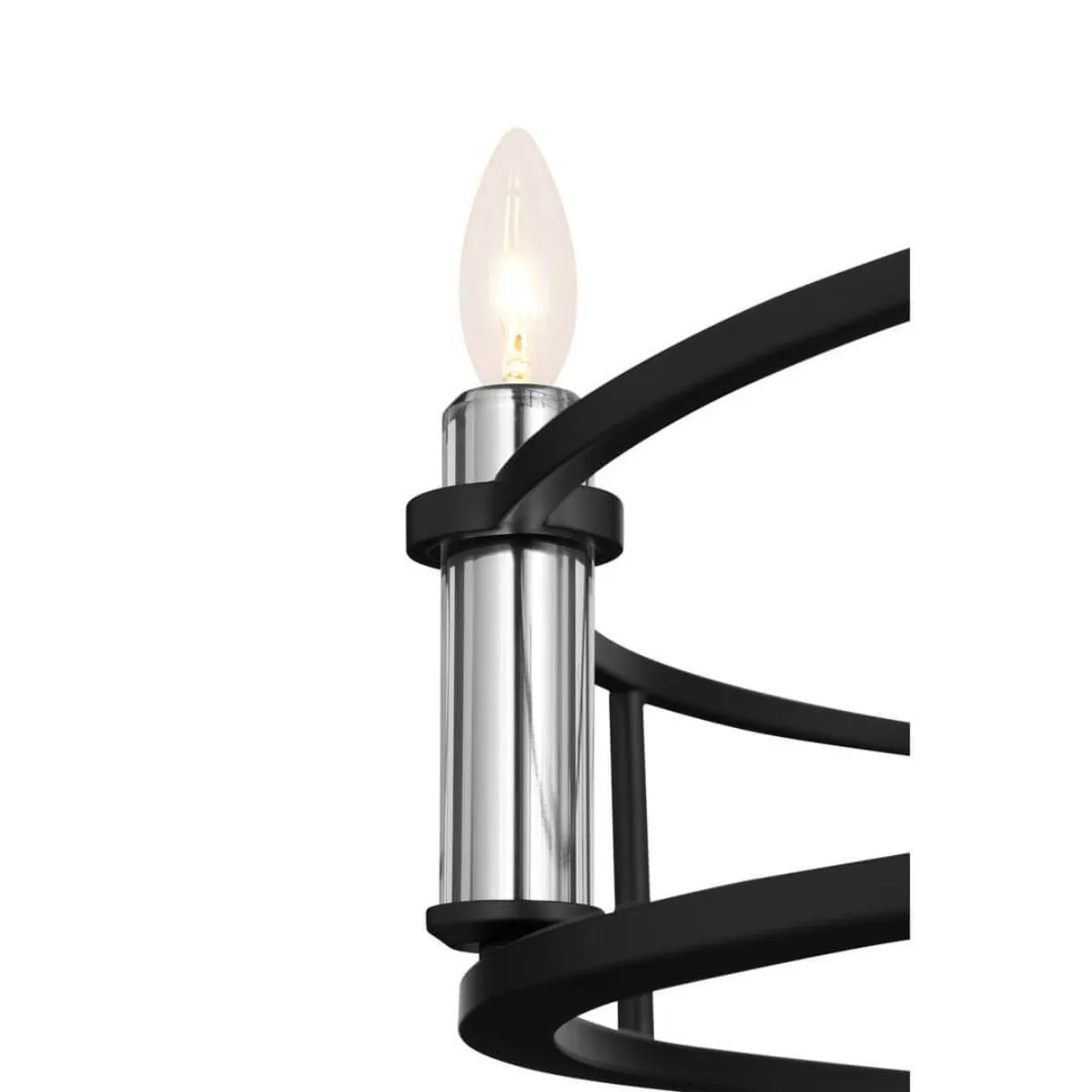Rosalind 33 in. 6 Lights Chandelier Black finish