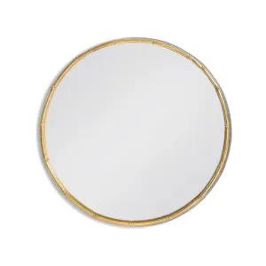 Round Mirror  Gilt 'Bamboo' Frame 80 cm