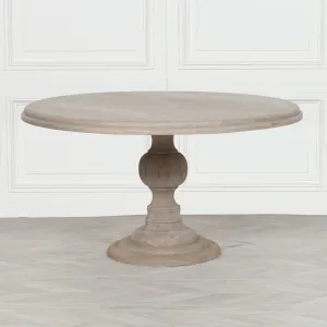 Rustic Wooden Round Dining Table 120cm
