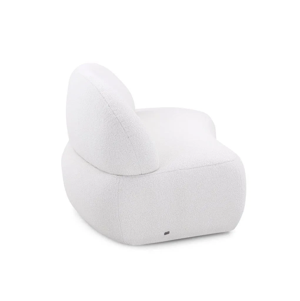 RUY Sofa in Off-White Boucle Fabric (Right Side) by Uultis