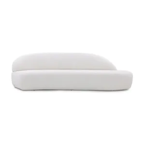 RUY Sofa in Off-White Boucle Fabric (Right Side) by Uultis