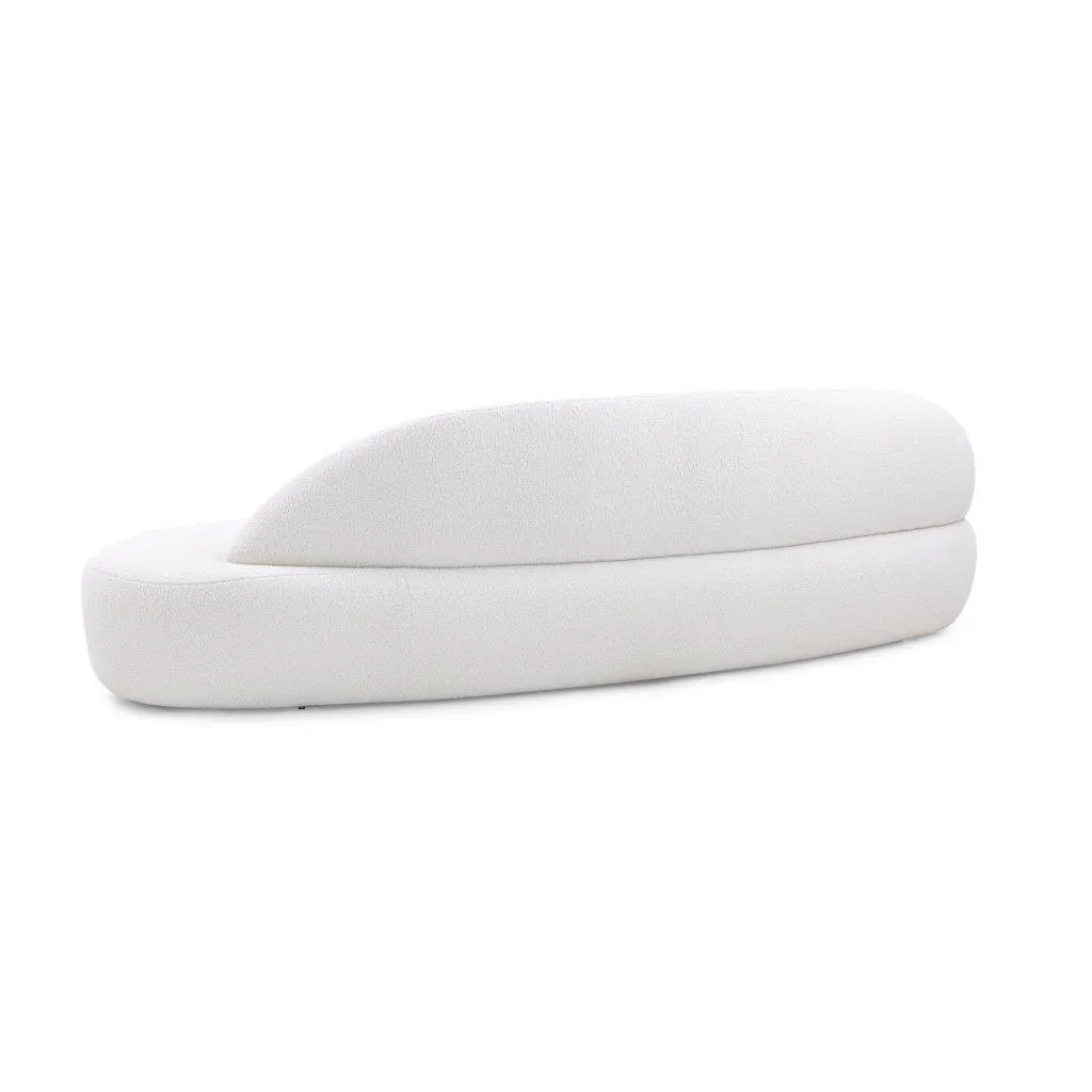 RUY Sofa in Off-White Boucle Fabric (Right Side) by Uultis