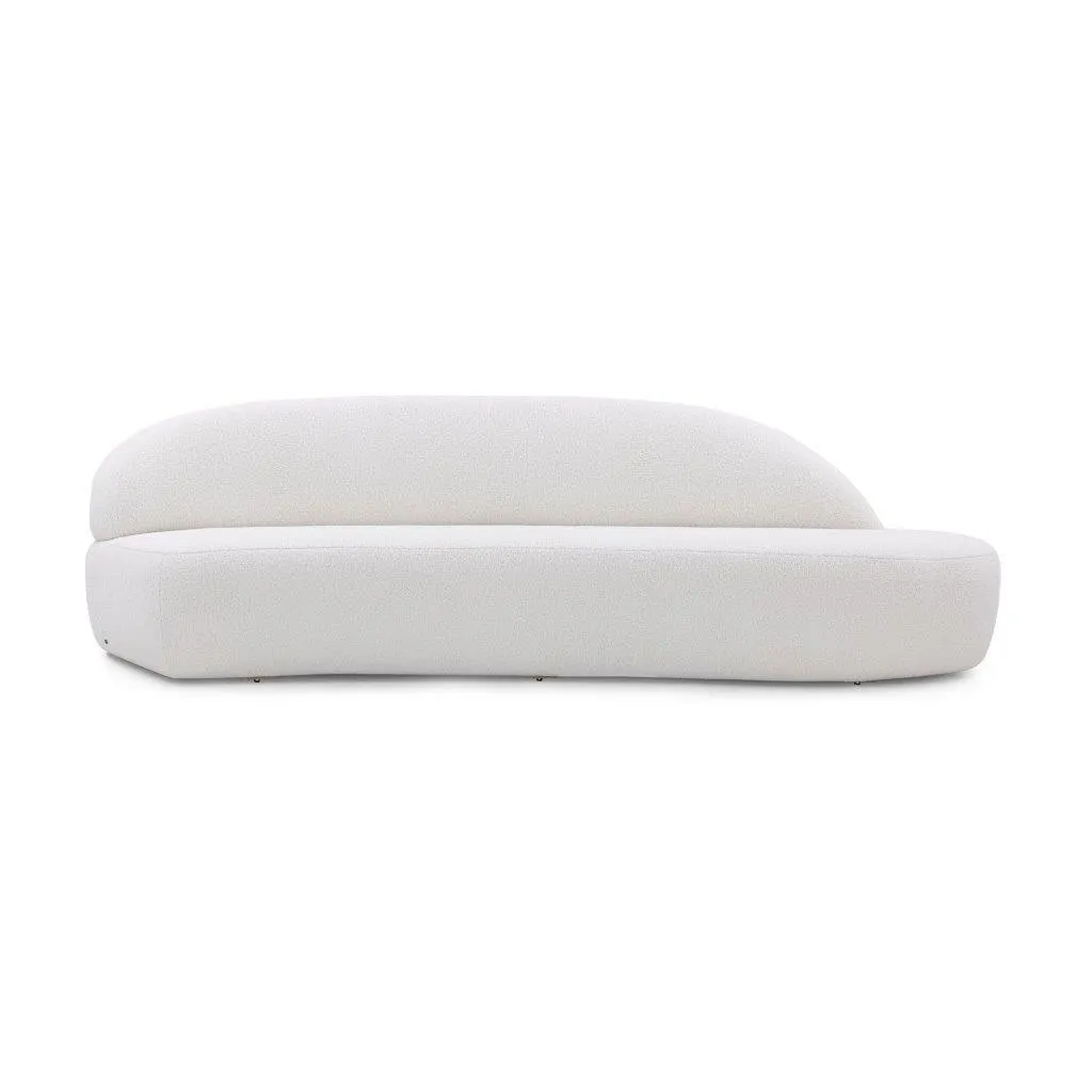 RUY Sofa in Off-White Boucle Fabric (Right Side) by Uultis