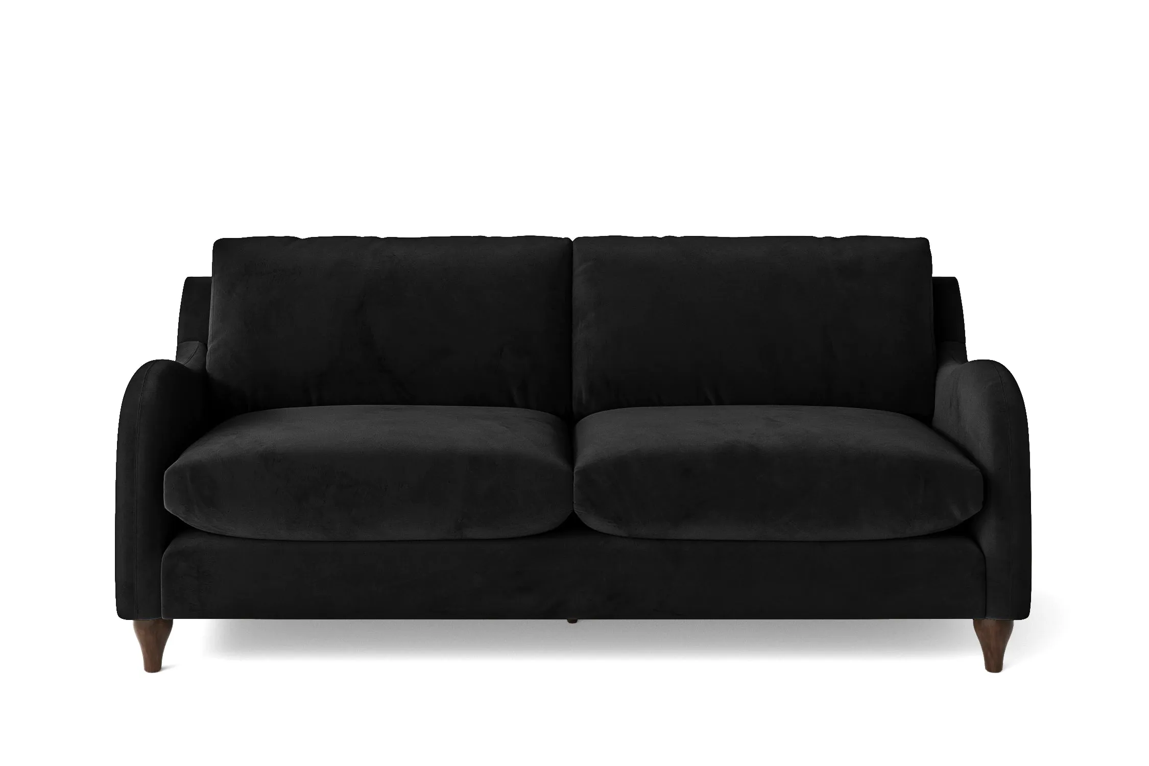 Sallisaw 3 Seater Sofa Black Velvet