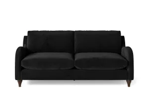Sallisaw 3 Seater Sofa Black Velvet
