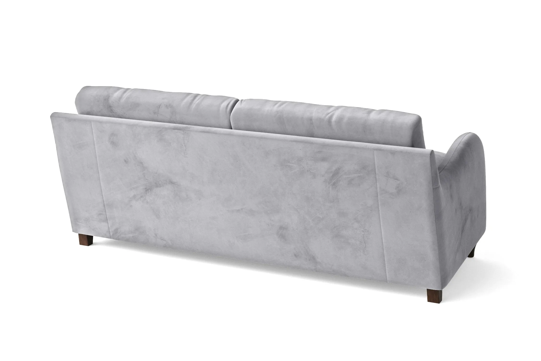 Sallisaw 3 Seater Sofa Silver Velvet