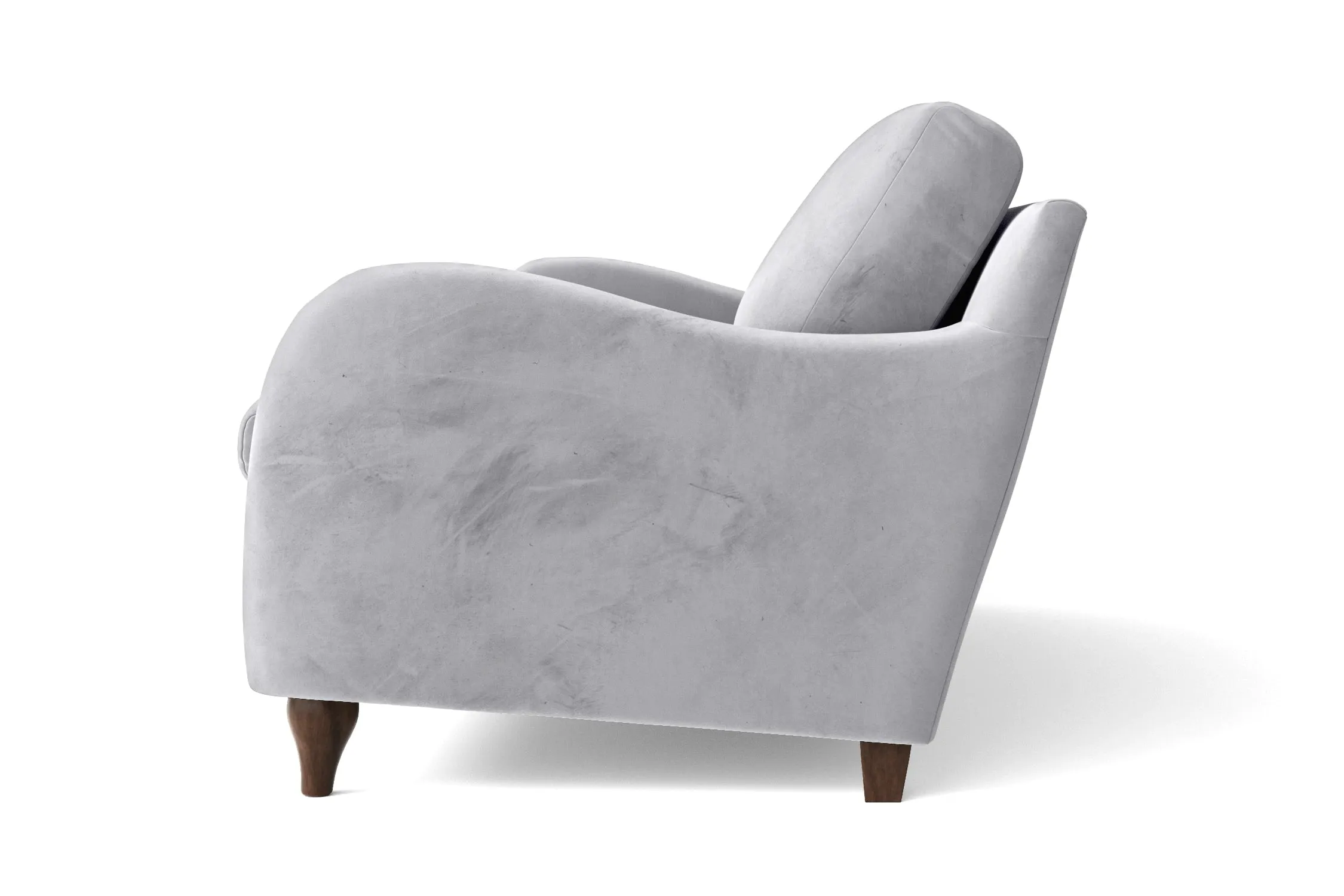 Sallisaw 3 Seater Sofa Silver Velvet