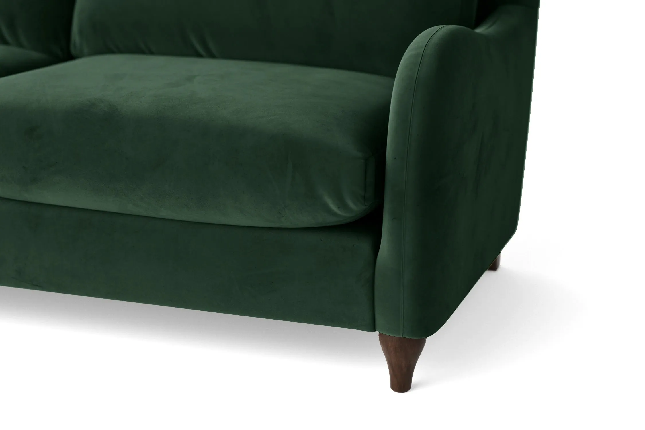 Sallisaw 4 Seater Sofa Green Velvet
