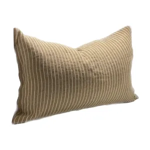 Sanctuary Linen Cushion Cover - Sandstone Stripe