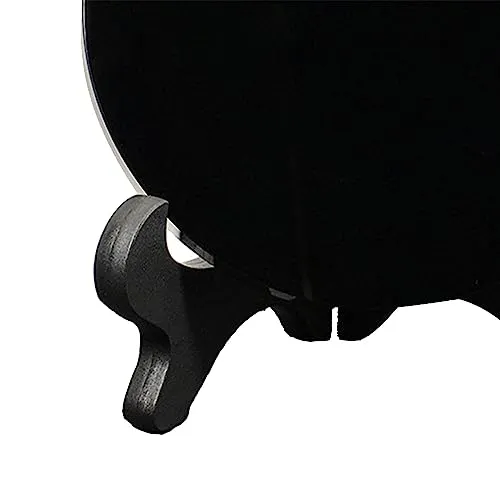 SAZ DEKOR Black Obsidian Disc Obsidian Scrying Mirror for Augury Home Office Decor 8cm
