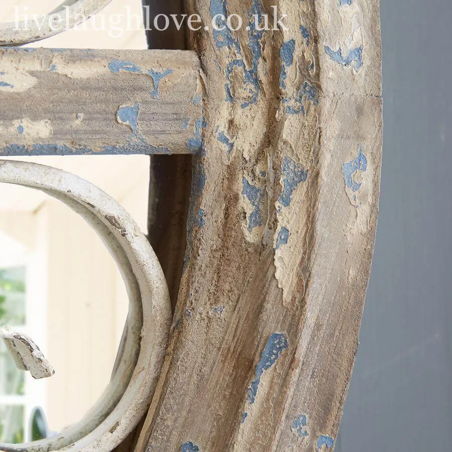 Scroll Hearts Round Window Mirror