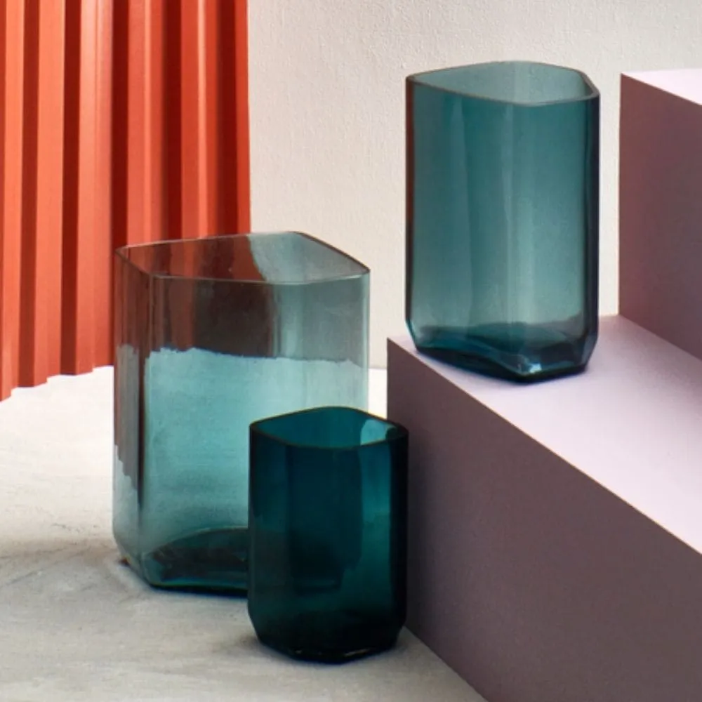 Serax Silex vase blue h. 33 cm.