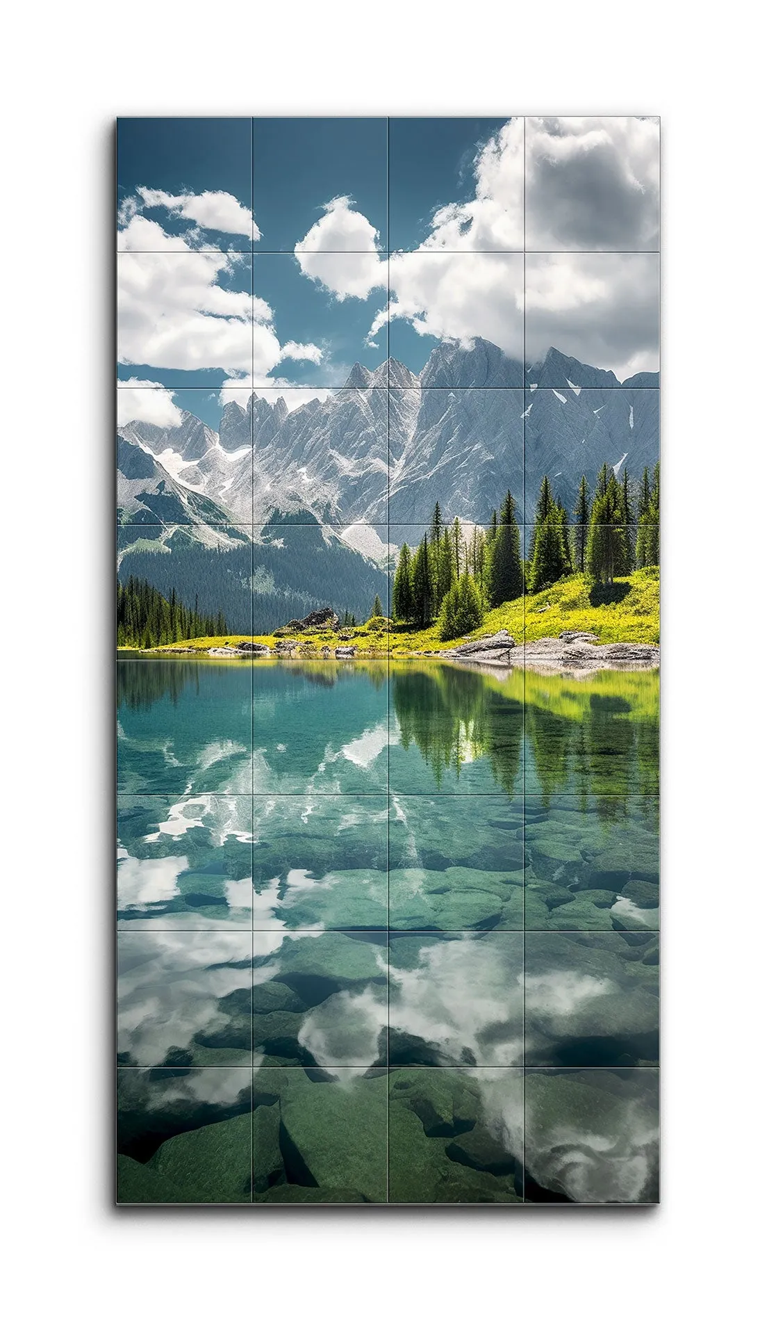 Serene Mountain Reflection: A Vivid Landscape