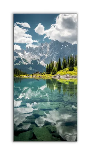 Serene Mountain Reflection: A Vivid Landscape
