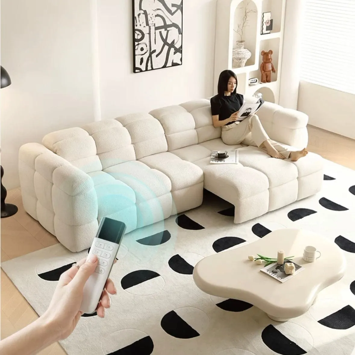 Sierra Boucle Electric Sofa Bed