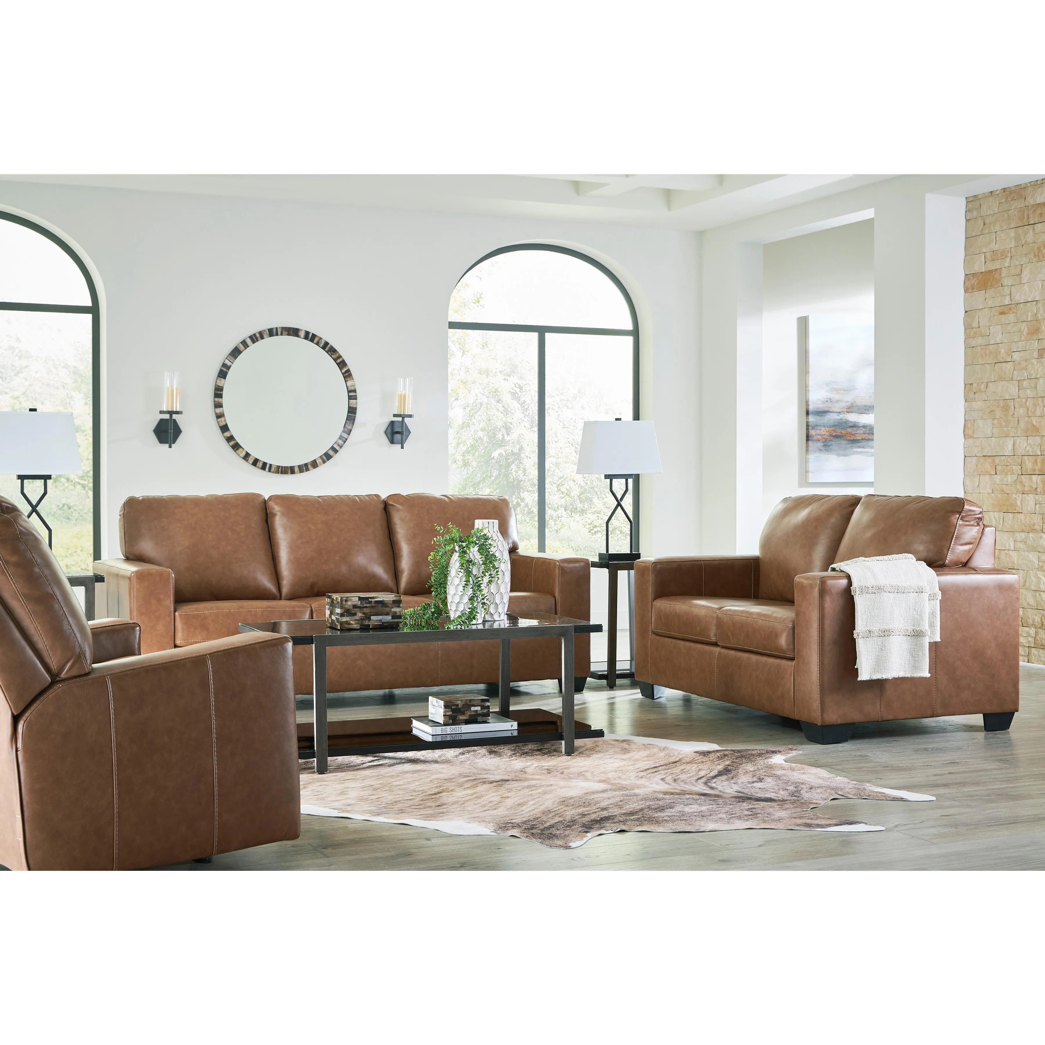 Signature Design by Ashley Bolsena Stationary Leather Match Sofa 5560338