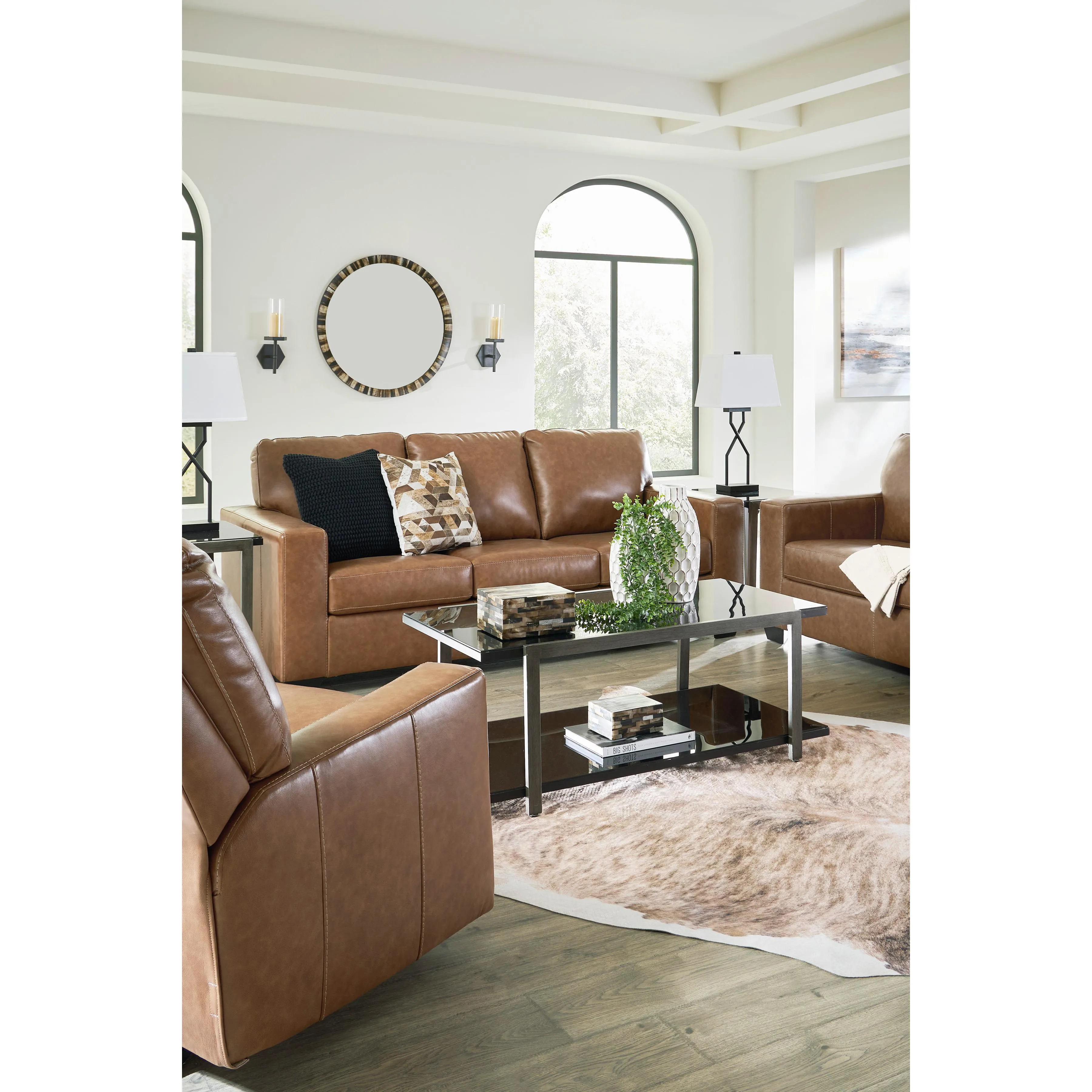 Signature Design by Ashley Bolsena Stationary Leather Match Sofa 5560338