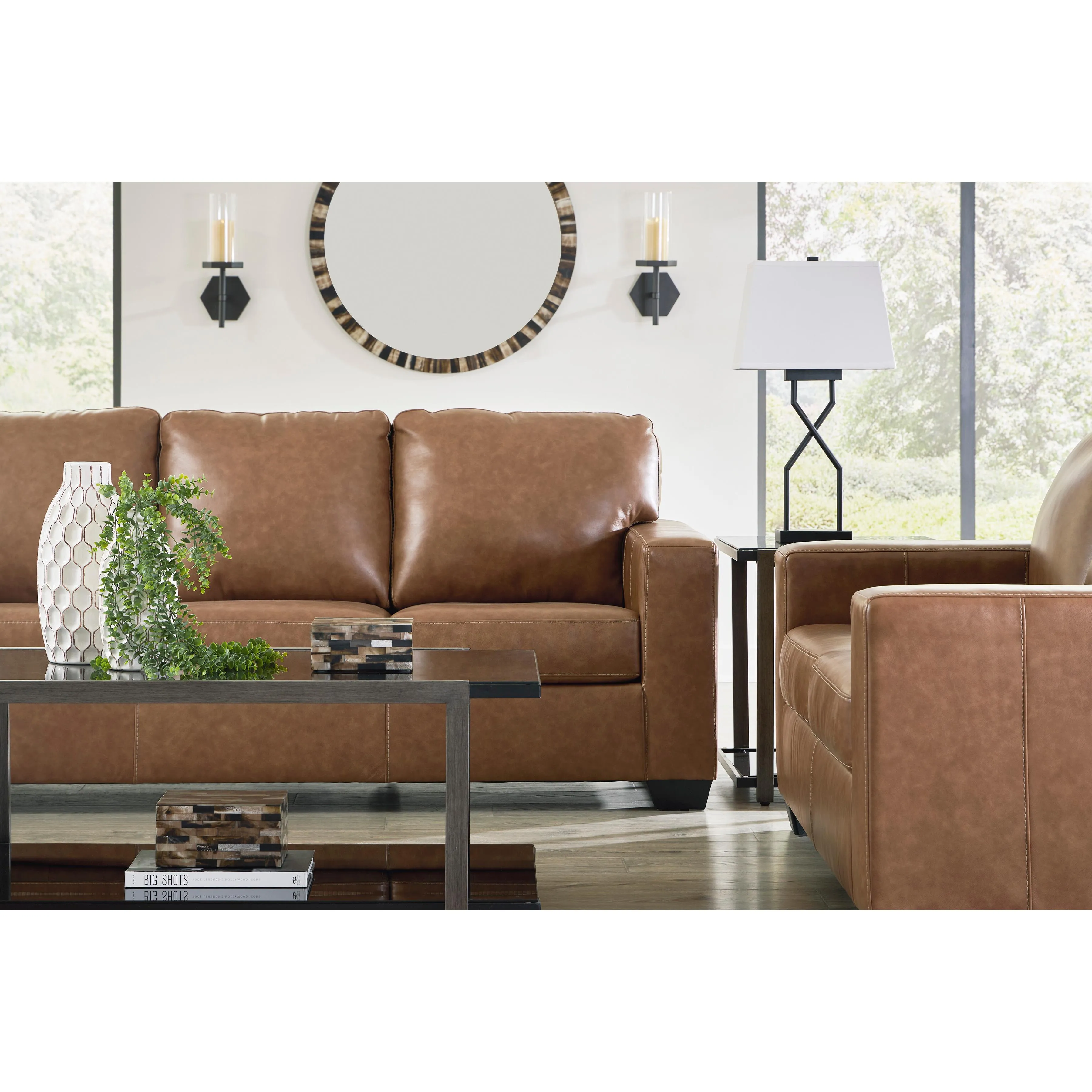 Signature Design by Ashley Bolsena Stationary Leather Match Sofa 5560338