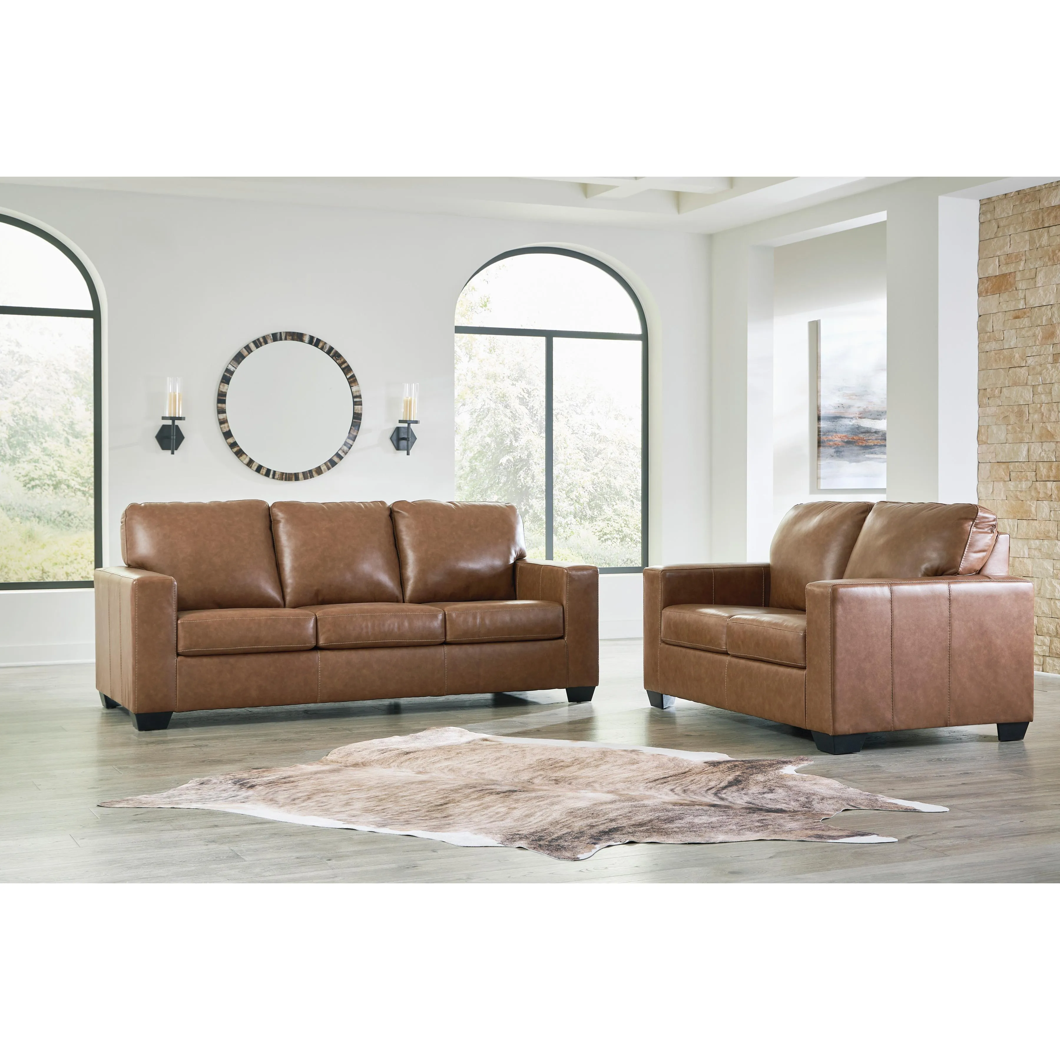 Signature Design by Ashley Bolsena Stationary Leather Match Sofa 5560338